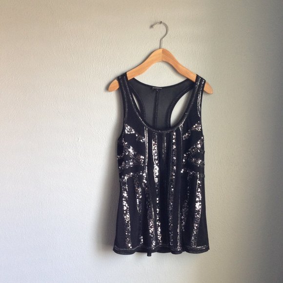 Express Tops - 4/$25 Express Sequin Sleeveless Top Sz M